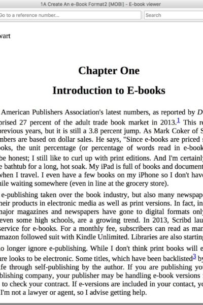 e-book formatted