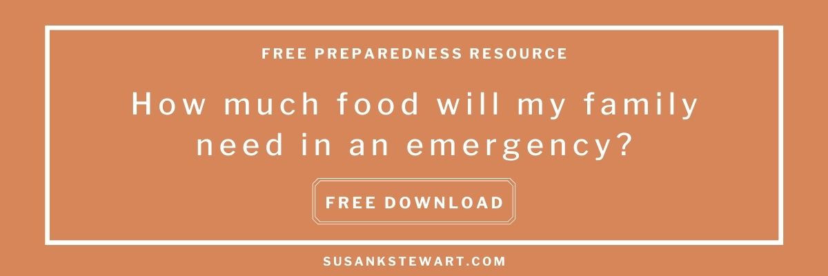Free preparedness worksheet. How much food will my family need in an emergency?