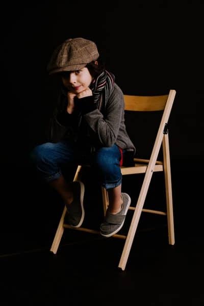 child sitting quietly